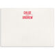 Modern Couple Flat Note Cards - Letterpress Image 3 of 3